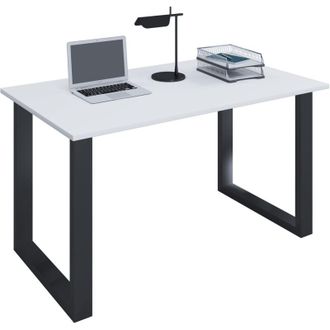 ebuy24 Scrivania in legno vcm a. 76 x l. 80 x p. 50 cm Tavolino per computer Piedi in metallo di alta qualit&agrave; Tavolo da lavoro Mobili per ufficio - Lona u