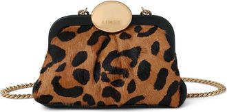 Aim&eacute;e Full Circle Mini Haircalf Frame Crossbody Bag in Wildcat Haircalf at Nordstrom