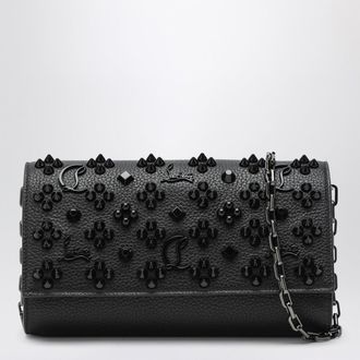 Christian Louboutin Schwarze Clutch Paloma von Christian Louboutin aus Kalbsleder und Spikes Loubinthesky