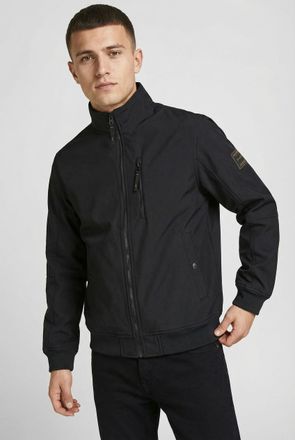 Jack & Jones Plus Size Softshelljacke JJEPARKER SOFTSHELL COLLAR BOMBER SN PLS, Herren, Gr. 4XL, schwarz, Web, Obermaterial: 100% Polyester, JACK & JONES PLUSSIZE, Jacken So