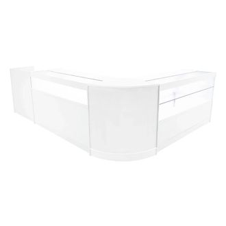 MonsterShop Gravity LED Shop Counter Set B1500, C1500, TB60 & CM60 - White