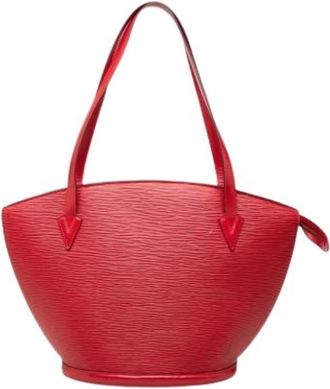 Louis Vuitton Pre-owned Epi Saint Jacques GM - Dames - Vintage Schoudertas - Rood - ONE Size - Leer - Vintage