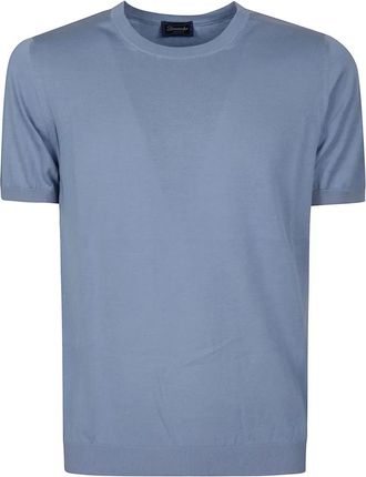 Drumohr T-Shirt - Heren - T-shirts - Blauw - M - Denim - Tops