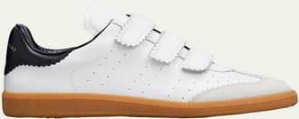 Isabel Marant Beth Perforated Leather Grip-Strap Sneakers