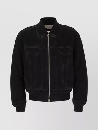 Alexander McQueen padded denim bomber jacket