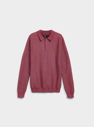Le 31 Mens Optical honeycomb knit Polo Shirt