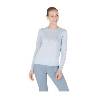 Dee Ocleppo Round-neck Knitwear, female, Blue, S, ART 004 Long Sleeve Jumper