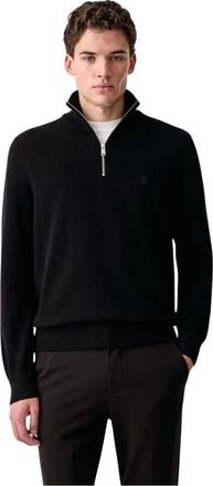 Marc O'Polo Jersey de cuello alto con cremallera corta - Knitwear - Hombre - Negro - 2XL