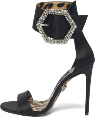Philipp Plein Sandali con fibbia gioiello - Nero