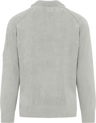 C.P. Company Mens Polo Shirt Flint Grey Cotton T-shirts And Polos