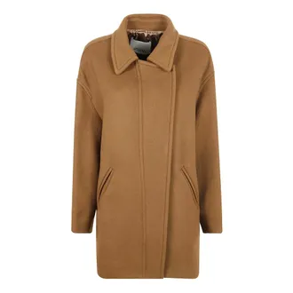 Isabel Marant Isabel Marant, Single-Breasted Coats, female, Brown, Size: XS Eveline Coat