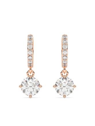 Tilla 14kt prong setting earrings - Pink
