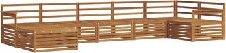 vidaXL Conjunto De Sof&aacute;s De Exterior 7 Uds. Natural Vidaxl