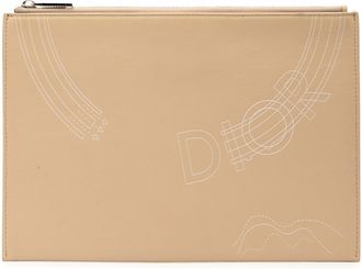 Dior Beige Leather Clutch Bag (Pre-Owned)
