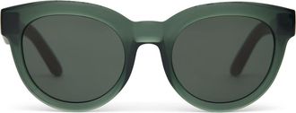 Toms Florentin 52mm Cat Eye Sunglasses in Spruce Crystal/Green Grey at Nordstrom