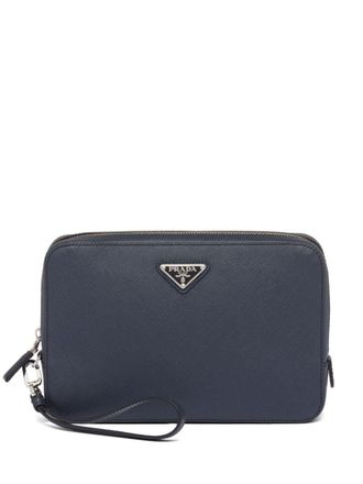 Prada Saffiano leather clutch bag - Blue