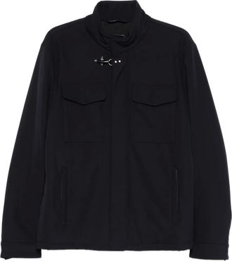 Fay Travel Field flap-pocket jacket - Blue