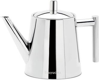 OEM Tetera De Acero Inoxidable De Doble Pared Con Infusor De T&eacute; Extra&iacute;ble, Perfecta Para Preparar Tu T&eacute; Favorito, 1000 Ml, Cromada