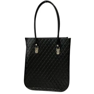 Comme Des Gar&ccedil;ons Comme Des Gar&ccedil;ons Black White Quilting Tote Bag (Pre-Owned)