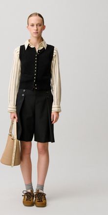 Claudie Pierlot Top maille boutonn&eacute;