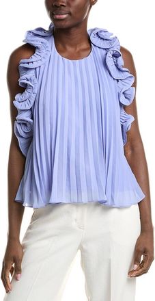 AMUR Amur Halter Pleated Blouse