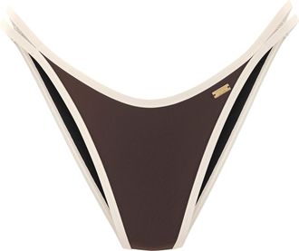 Copenhagen Bikini-Hose COPENHAGEN STUDIOS Emma, Damen, Gr. 34, N-Gr, braun (chocolate), Recycling-Polyamid, Badehosen Bikini-Hose, mit Kontrastdetails