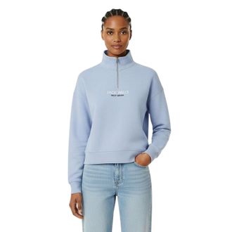 Jack Wills Dames/Dames Honeylane Sweatshirt met halve rits (Zacht Blauw)