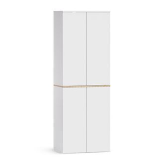 Vicco Armario Multiusos Viktor, Blanco/roble Artesanal, 68 X 188.6 Cm Con 6 Compartimentos Cerrados, Vicco