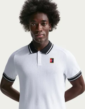 Nike Mens Court Heritage Tennis Polo in White | FQ2101-100