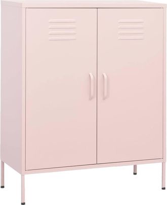 Berkfield Home Storage Cabinet Pink 80x35x101.5 cm Steel