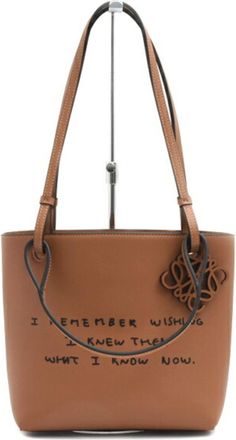 Loewe Brown Leather Handbag Tote Bag (Pre-Owned)