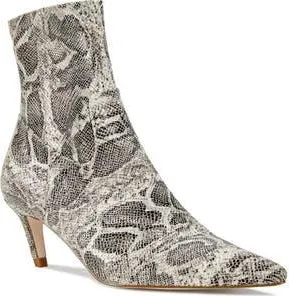 Azalea Wang Leoncio Snakeskin Embossed Bootie in Light Pastel Brown at Nordstrom Rack, Size 7