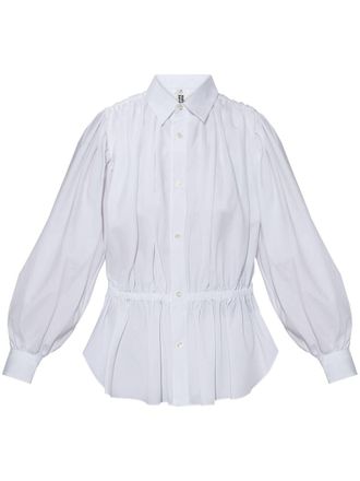 Comme Des Garçons Camicia con ruches - Bianco