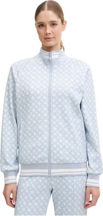 Guess Aggie Sweatshirt - Dames - Vesten met rits - Blauw - L - Polyester - Hoodies & sweatvesten