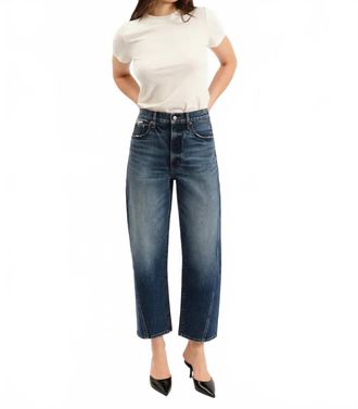 Daze Westward High Rise Barrel Jeans In Blue