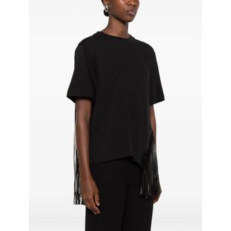Sportmax Fringe Trim T-Shirt - Black