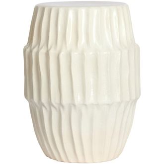 Light & Living Light&living - Isili Mesa Auxiliar Cer&aacute;mica Mate Blanca - &Oslash;40x52