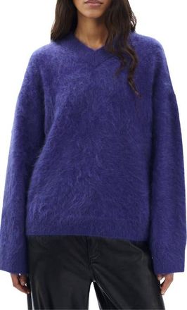 Rag & Bone Jada Brushed Cashmere Sweater in Dark Blue at Nordstrom, Size Xx-Small