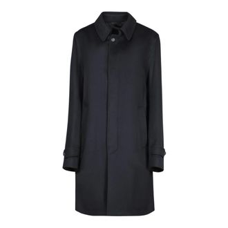 Herno Luxe Blauwe Kasjmier Jas - Heren - Mantel - Blauw - M - Kasjmier - Jassen