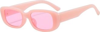 Generic Small Frame Mens Driving Sunglasses Outdoor Womens Vacation Decorative Sun Glasses(Pink)
