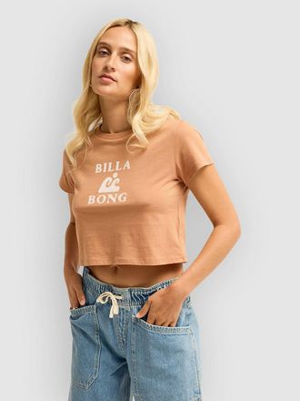 Billabong Surfing In Town Crop T-Shirt marrone