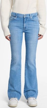 7 For All Mankind Womens Ladies Jeans Bootcut Fit - Light Blue - Size 28 (Waist)