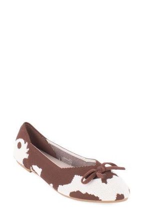 Elie Tahari Tortuga Ballet Flat in Brown Pony at Nordstrom Rack, Size 6.5