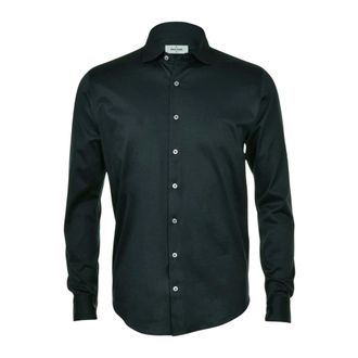 Gran Sasso Lange mouwen overhemd van Filo di Scozia met Franse kraag - Heren - Casual Overhemden - Groen - 3XL - Katoen - Overhemden