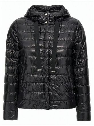 Herno Quilted Black Padded Jacket With Hood
