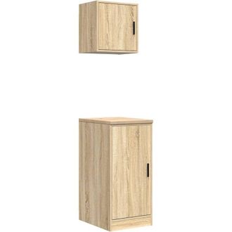 vidaXL Garage Cabinets 2 pcs Sonoma Oak Engineered Wood Vidaxl