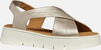 Geox Womens Geox Womens/Ladies D Dandra 40 Sandals - Gold - Size: 7.5