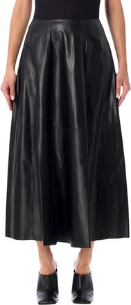 Arma Eleni A-Line Leather Skirt