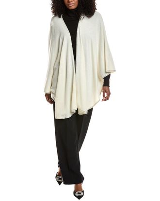 Sofiacashmere Sofiacashmere Knit Wool & Cashmere-Blend Cape