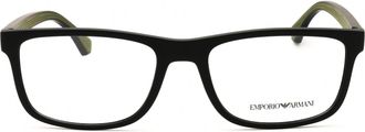 Emporio Armani 0EA3147 Rectangular Propionate Eyeglasses - Black
